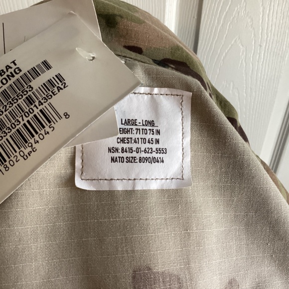Army Combat Coat Unisex Camouflage Insect Repellent Fabric Size LG-Long - Picture 11 of 11